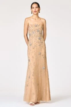 EMBELLISHED VIENNA GOWN - FAWN -Sachin & Babi Clothing 1SHOT 136 016