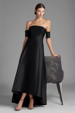 Agyness Gown - Black 10 Agyness Gown - Black -Sachin & Babi Clothing AGYNESS GOWN BLACK FRONT 2