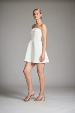 Alanna Dress - Ivory/Pearls -Sachin & Babi Clothing ALANNADRESS IVORYPEARLS SIDE