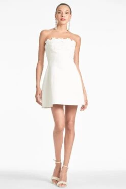 Alanna Dress - Ivory -Sachin & Babi Clothing ALANNADRESS IVORY FRONT4