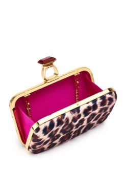 On The Rocks Clutch - Big Cat 9 On The Rocks Clutch - Big Cat -Sachin & Babi Clothing BAG ONTHEROCKSCLUTCH LEOPARD OPEN