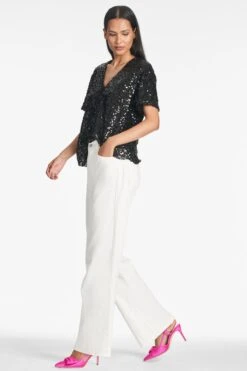 Bette Top - Black 7 Bette Top - Black -Sachin & Babi Clothing BETTETOP BLACK SIDE