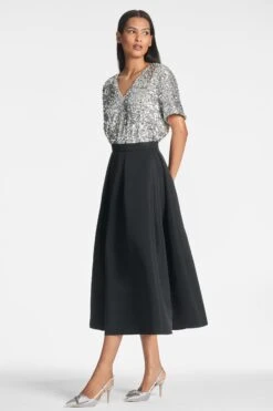 Bette Top - Silver -Sachin & Babi Clothing BETTETOP LEIGHTONSKIRT SIDE
