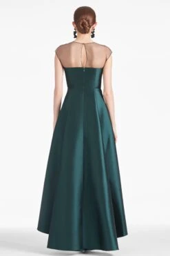 Blakely Gown - Forest Green 14 Blakely Gown - Forest Green -Sachin & Babi Clothing BLAKELYGOWN FORESTGREEN BACK