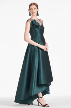 Blakely Gown - Forest Green 13 Blakely Gown - Forest Green -Sachin & Babi Clothing BLAKELYGOWN FORESTGREEN SIDE