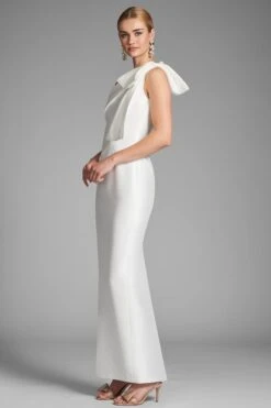 Bonnie Gown - Ivory -Sachin & Babi Clothing BONNIEGOWN WHITE SIDE1
