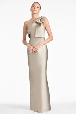 BONNIE GOWN - PEWTER -Sachin & Babi Clothing BONNIEGOWN PEWTER FRONT2