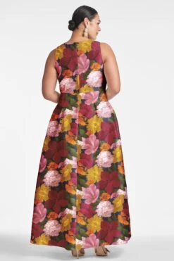 Brooke Gown - Bella Bouquet -Sachin & Babi Clothing BROOKEGOWN BELLABOUQUET BACK5