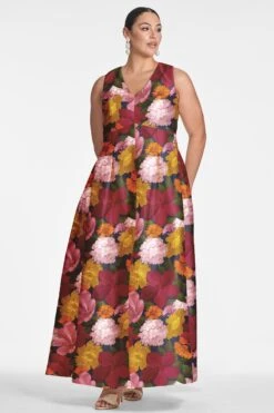 Brooke Gown - Bella Bouquet -Sachin & Babi Clothing BROOKEGOWN BELLABOUQUET FRONT8