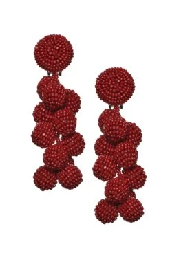 COCONUTS EARRINGS - MERLOT -Sachin & Babi Clothing C18E01 COCONUTS MERLOT