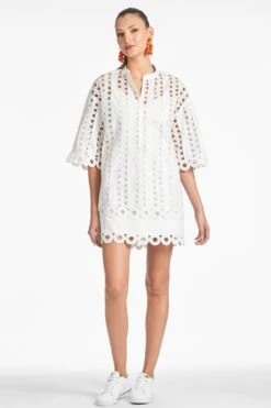 Capri Dress - White -Sachin & Babi Clothing CAPRIDRESS WHITE FRONT2