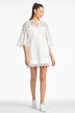 Capri Dress - White -Sachin & Babi Clothing CAPRIDRESS WHITE FRONT3