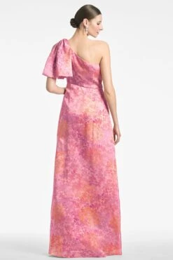 Chelsea Gown - Pastel Sunset Hydrangea -Sachin & Babi Clothing CHELSEAGOWN LIGHTSUNSETHYDRANGEA BACK