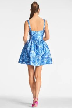 Cora Dress - Mediterranean Blooms 11 Cora Dress - Mediterranean Blooms -Sachin & Babi Clothing CORADRESS MEDITERRANEANBLOOM BACK