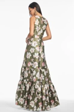 Rori Gown - Moss Magnolia 10 Rori Gown - Moss Magnolia -Sachin & Babi Clothing F231G06 381 4
