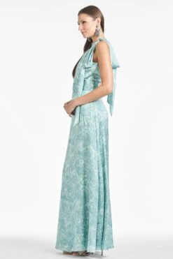 Kayla Gown - Sage Painted Floral -Sachin & Babi Clothing F241D49 329 3