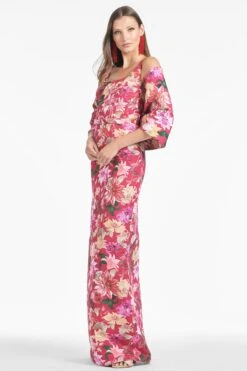 The Hug Shawl - Deep Pink Dahlia 10 The Hug Shawl - Deep Pink Dahlia -Sachin & Babi Clothing F241J05 695 2