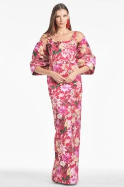 The Hug Shawl - Deep Pink Dahlia 9 The Hug Shawl - Deep Pink Dahlia -Sachin & Babi Clothing F241J05 695