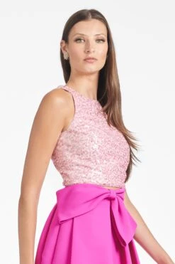 Sequin Lexi Top - Petal Pink 8 Sequin Lexi Top - Petal Pink -Sachin & Babi Clothing F241S01 670 4 DETAIL