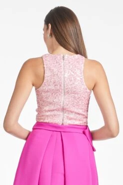 Sequin Lexi Top - Petal Pink 9 Sequin Lexi Top - Petal Pink -Sachin & Babi Clothing F241S01 670 5 DETAIL