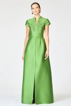 EMBELLISHED MARNI GOWN - TSAVORITE