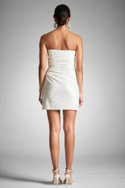 Fete Dress - Ivory Sequins -Sachin & Babi Clothing FETEDRESS IVORY BACK