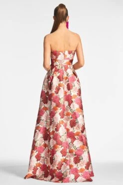 Giovanna Gown - Molti Fiore -Sachin & Babi Clothing GIOVANNAGOWN MOLTIFIORE BACK