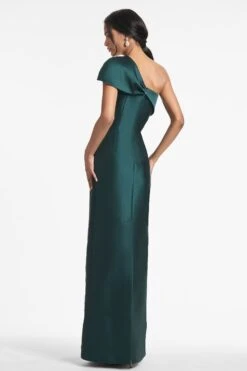 Ines Gown - Forest Green -Sachin & Babi Clothing INESGOWN FORESTGREEN BACK