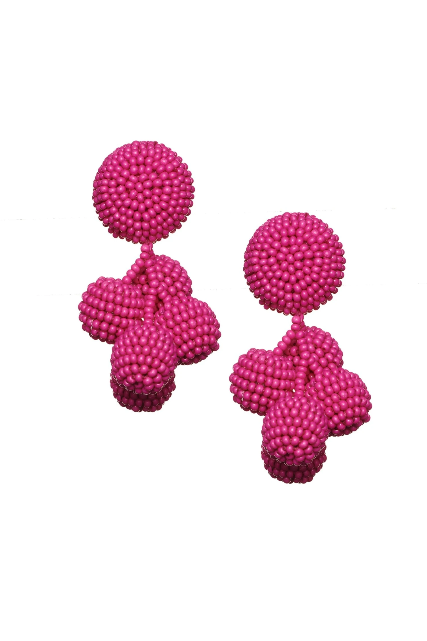 MINI COCONUTS EARRINGS - FUCHSIA 4 MINI COCONUTS EARRINGS - FUCHSIA - Image 2