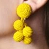 MINI COCONUTS EARRINGS - GOLDEN ROD