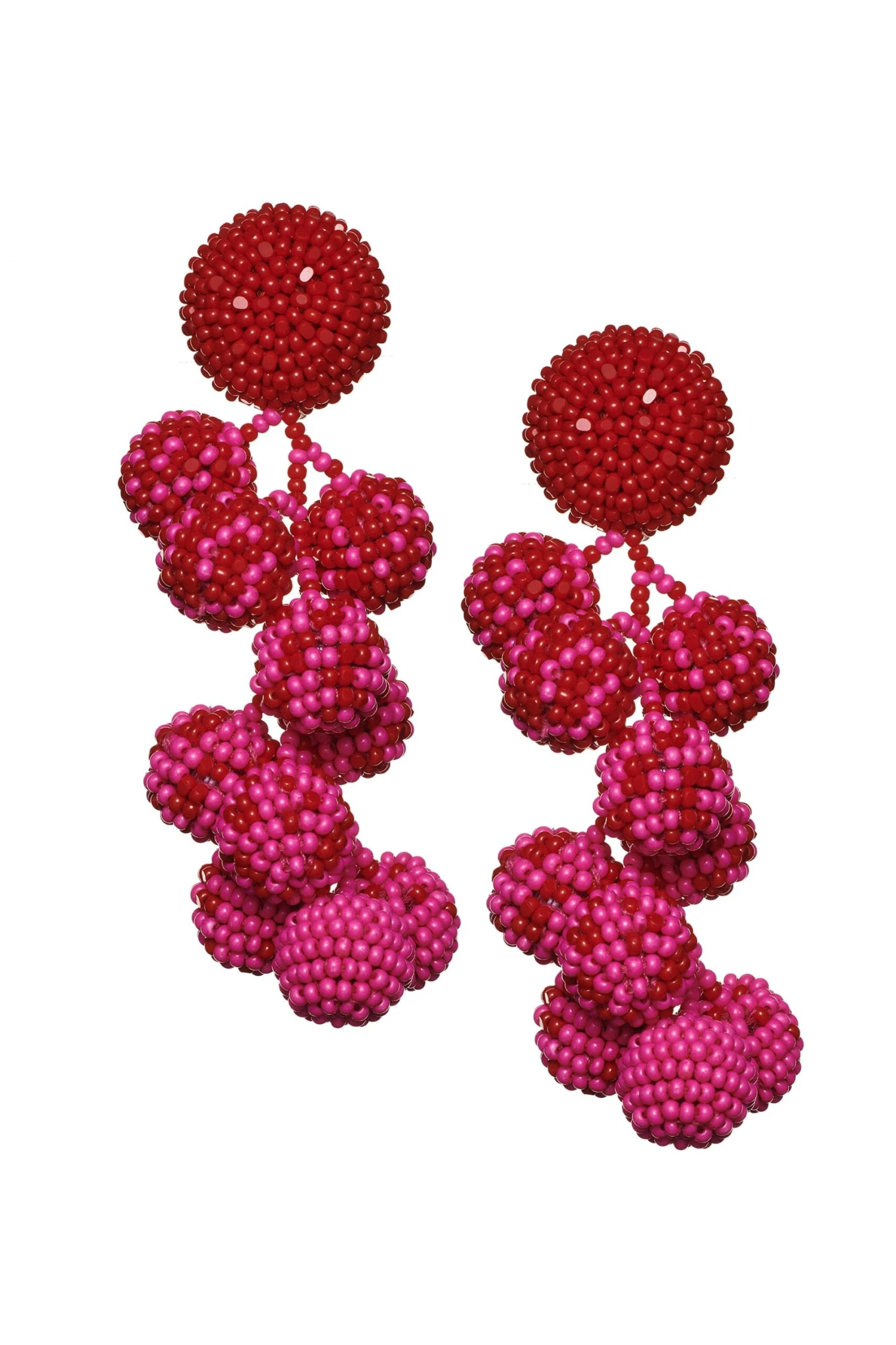 COCONUTS EARRINGS - GOJIBERRY/FUCHSIA 4 COCONUTS EARRINGS - GOJIBERRY/FUCHSIA - Image 2