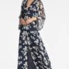 Jenny Gown - Navy Venetia Petal -Sachin & Babi Clothing JENNYGOWN NAVYVENETIAPETAL FRONT3