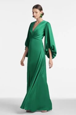 Jenny Gown - Emerald -Sachin & Babi Clothing JennyGown Emerald Side