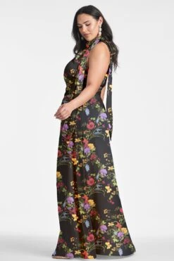 Kayla Gown - Noir Wildflower -Sachin & Babi Clothing KAYLAGOWN NOIRWILDFLOWER SIDE8 c03a8cb0 a00e 42cc a1a0 8747d21a5135
