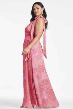 Kayla Gown - Pastel Sunset Hydrangea -Sachin & Babi Clothing KAYLAGOWN SUNSETHYDRANGEA SIDE6 ea358dbb 2004 4ceb b027 fd7f17da851a