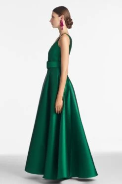 Kruse Gown - Emerald 8 Kruse Gown - Emerald -Sachin & Babi Clothing Kruse Gown Emerald Side 1