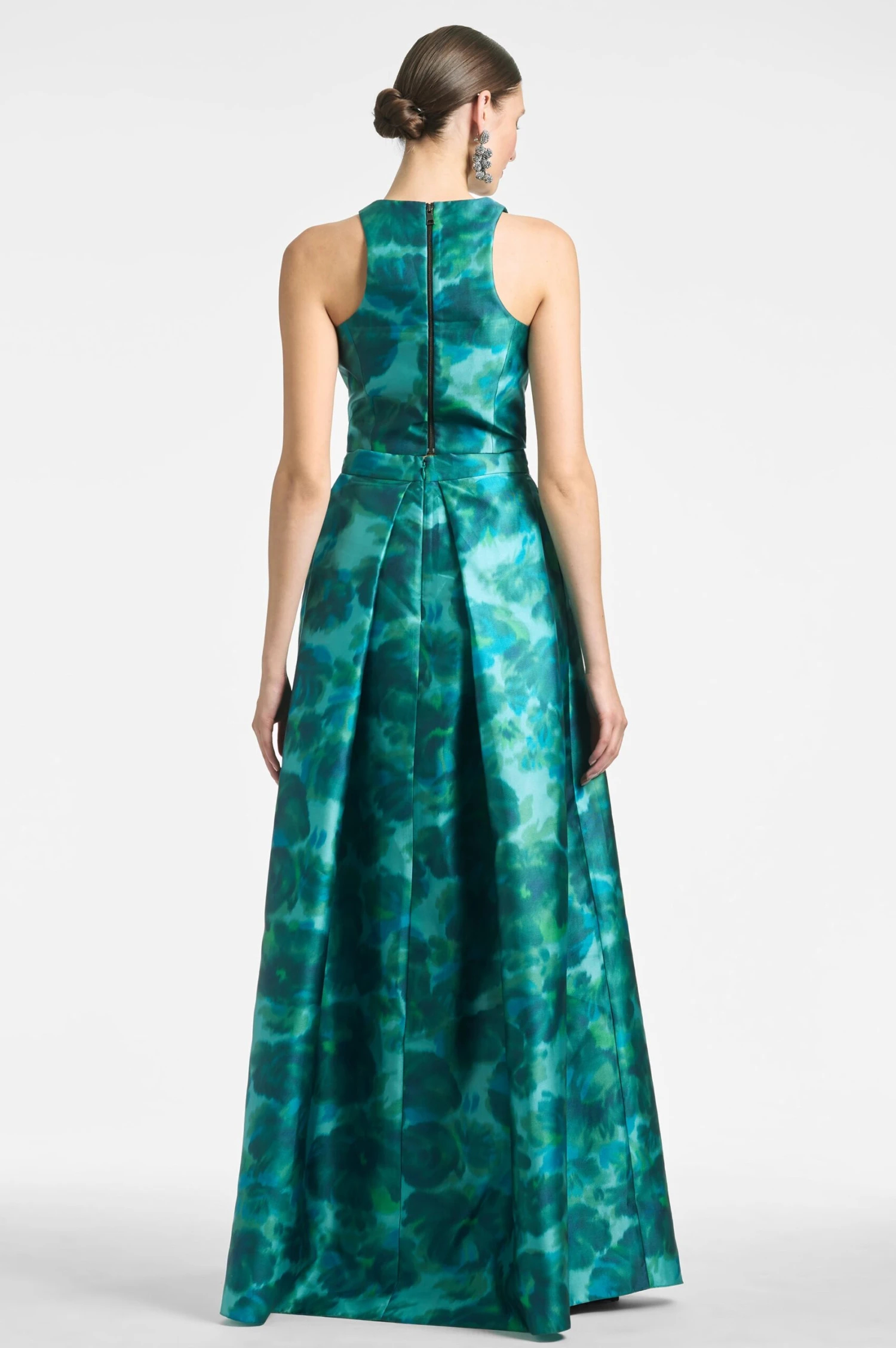 Lexie Top - Emerald Watercolor Floral 6 Lexie Top - Emerald Watercolor Floral - Image 4