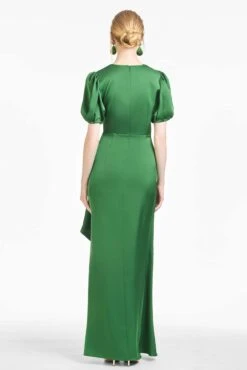 Mila Gown - Emerald -Sachin & Babi Clothing R221G10 310 MILAGOWN EMERALD BACK