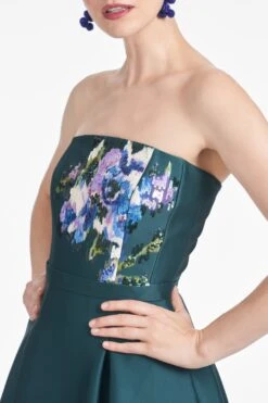 Shay Dress - Forest Green Placement Ikat -Sachin & Babi Clothing R251D04 300 5