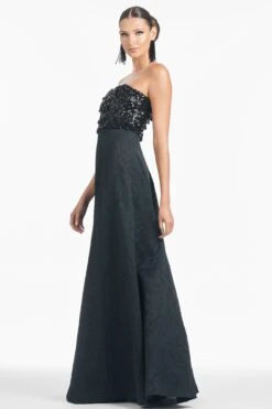 Lillian Gown - Black -Sachin & Babi Clothing R251G08 001 5