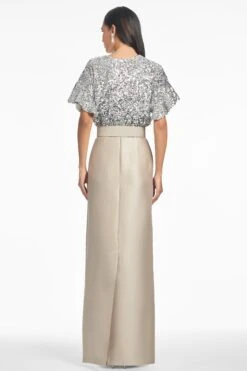 Marlene Gown - Silver/Pewter -Sachin & Babi Clothing R251G10 250 4