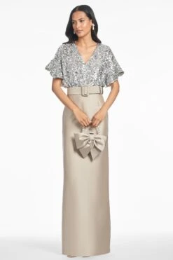 Marlene Gown - Silver/Pewter -Sachin & Babi Clothing R251G10 250 2f73c0b8 4720 4a09 bfee 6b0856884206