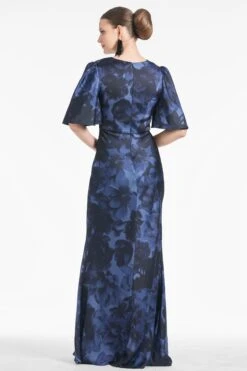 Mae Gown - Deep Ocean Bouquet 9 Mae Gown - Deep Ocean Bouquet -Sachin & Babi Clothing R251G25 405 4