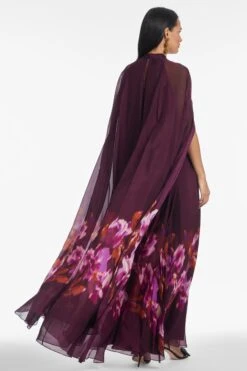 Tiana Gown - Mixed Berry Ikat Border -Sachin & Babi Clothing R252G03 604 5 285c696e 13a3 4d1a b7a0 e2d68df55a59