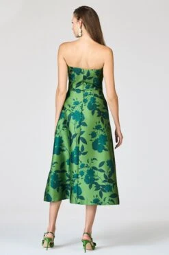 SHAY DRESS - EMPRESS GREEN ROSES -Sachin & Babi Clothing R261D05 353 4