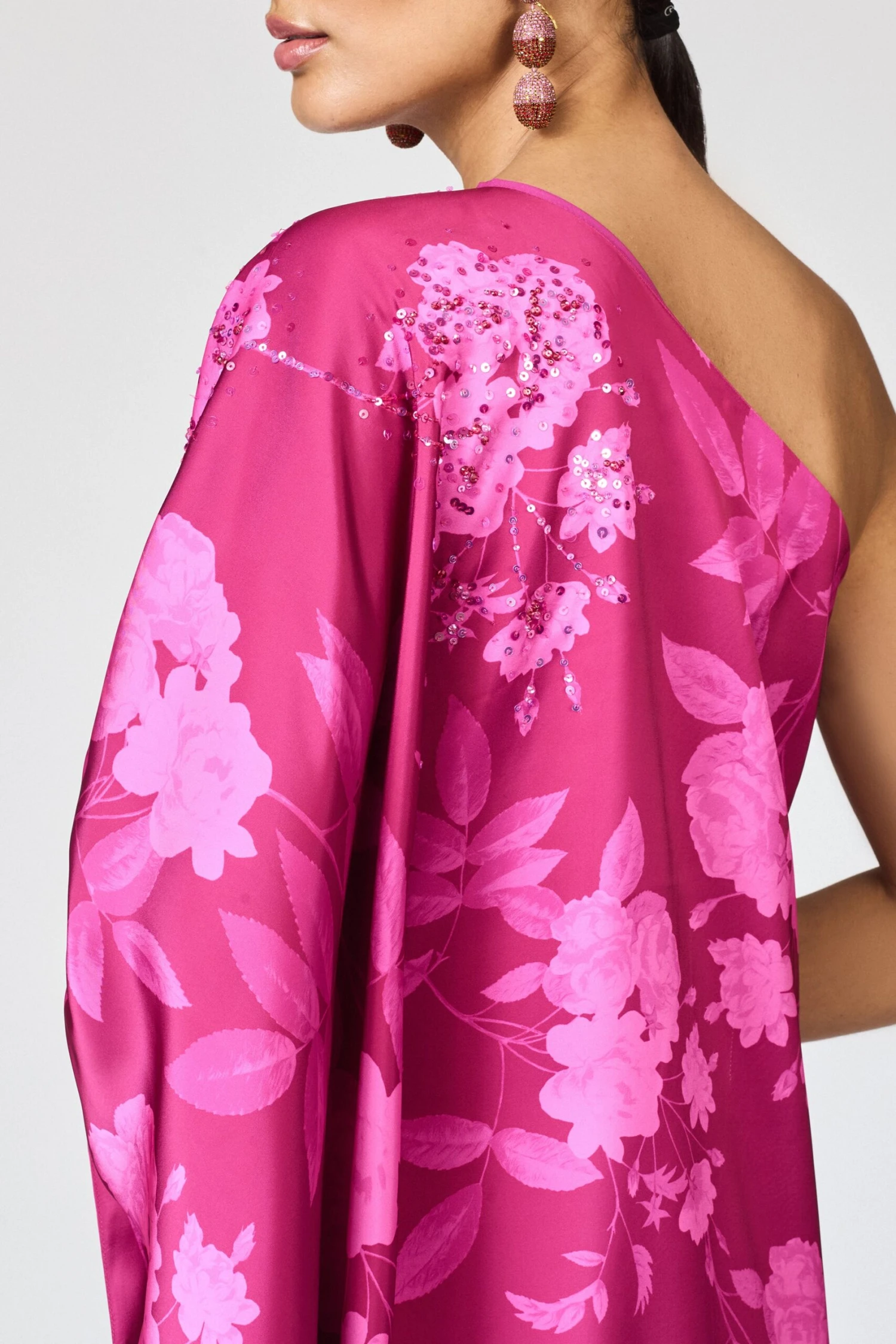 EMBELLISHED DEMI GOWN - RHODOLITE ROSES 7 EMBELLISHED DEMI GOWN - RHODOLITE ROSES - Image 5