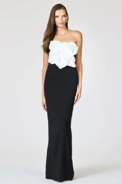 MARIST GOWN - IVORY BLACK -Sachin & Babi Clothing R261G12 001 3