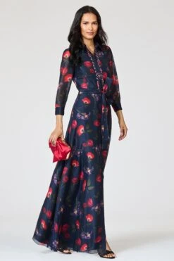 EMBELLISHED ADDISON GOWN - MIDNIGHT JARDIN