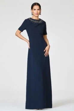 EMBELLISHED FRANCA GOWN - MIDNIGHT -Sachin & Babi Clothing R262G28 410 7