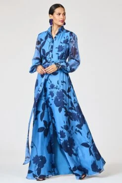 EMBROIDERED CASSANDRA GOWN - CELESTIAL BLOOMS -Sachin & Babi Clothing R262G32 465 3